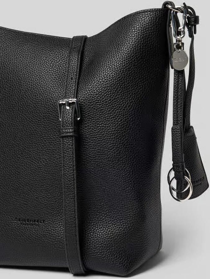 Seidenfelt Hobo tas met reliëflogo model 'LOHJA' - Foto 2