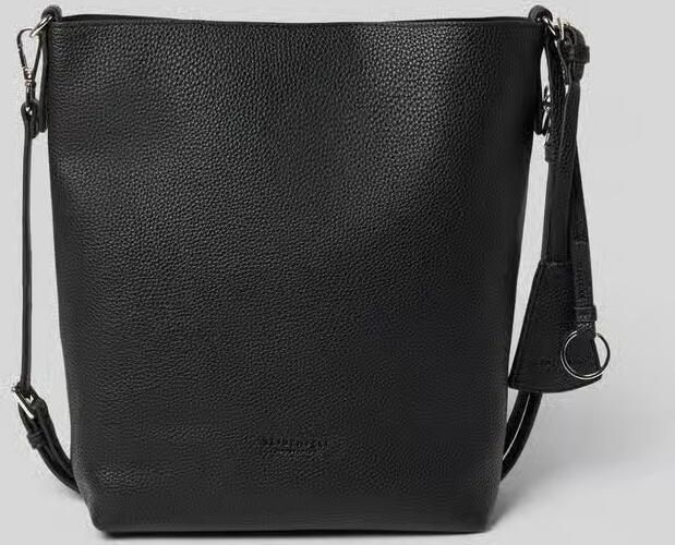 Seidenfelt Hobo tas met reliëflogo model 'LOHJA' - Foto 3