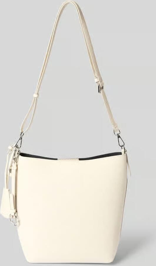 Seidenfelt Hobo tas met reliëflogo model 'LOHJA' - Foto 3