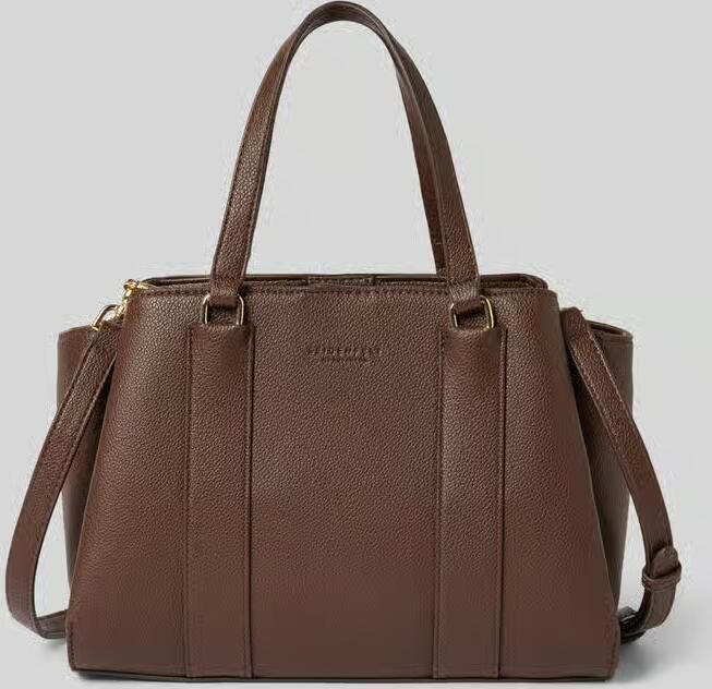 Seidenfelt Schoudertas in leerlook model 'Nelma' - Foto 2
