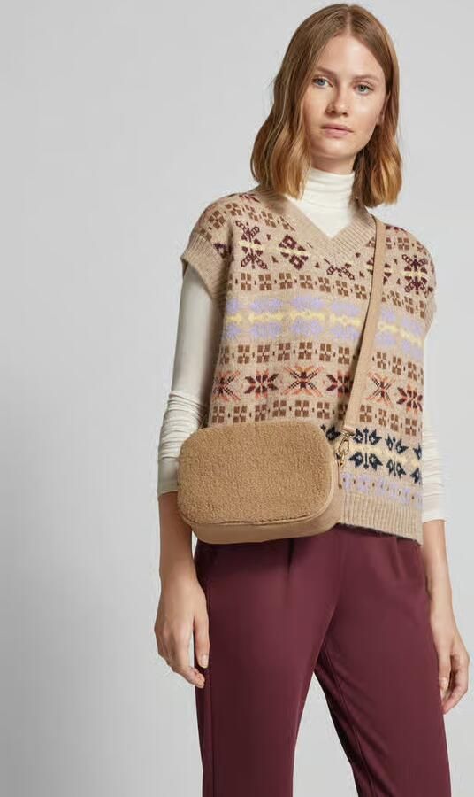 Seidenfelt Schoudertas met teddybont model 'LEMVIG' - Foto 2
