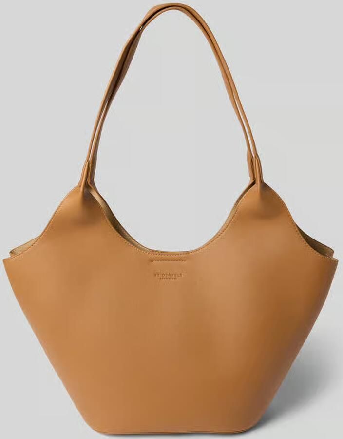 Seidenfelt Shopper in leerlook model 'Nelma Tulip'