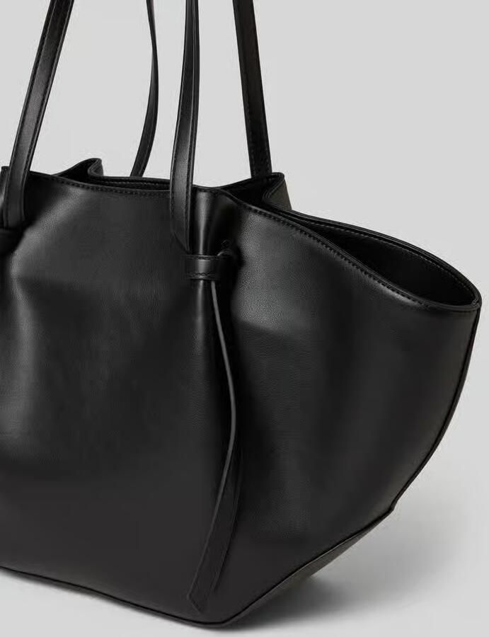 Seidenfelt Shopper met knoopdetail