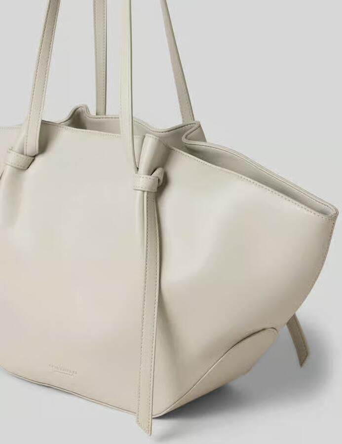 Seidenfelt Shopper met knoopdetail