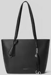 Seidenfelt shopper met labeldetail model 'LOHJA'