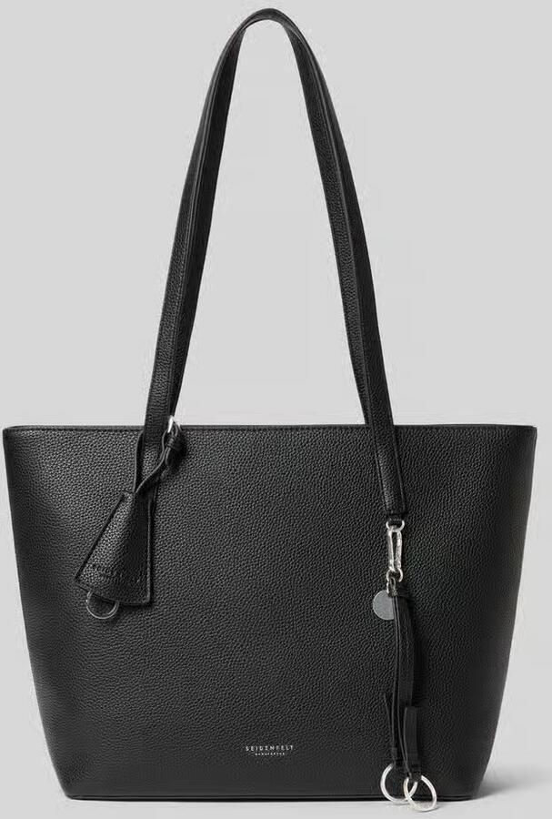 Seidenfelt shopper met labeldetail model 'LOHJA' - Foto 2
