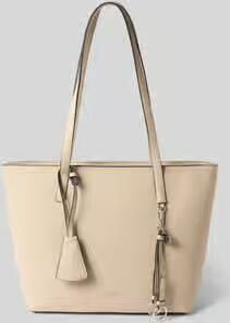 Seidenfelt shopper met labeldetail model 'LOHJA'