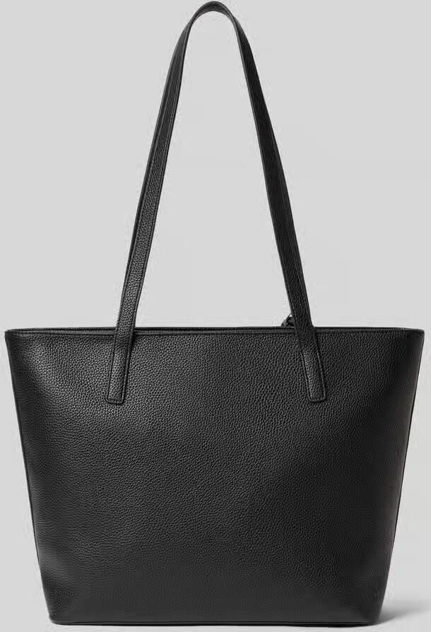 Seidenfelt shopper met labeldetail model 'LOHJA'