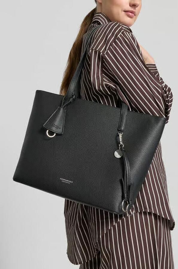 Seidenfelt shopper met labeldetail model 'LOHJA' - Foto 2