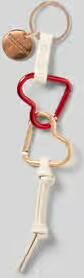 Seidenfelt Sleutelhanger met karabinersluiting model 'HEART TO HEART'