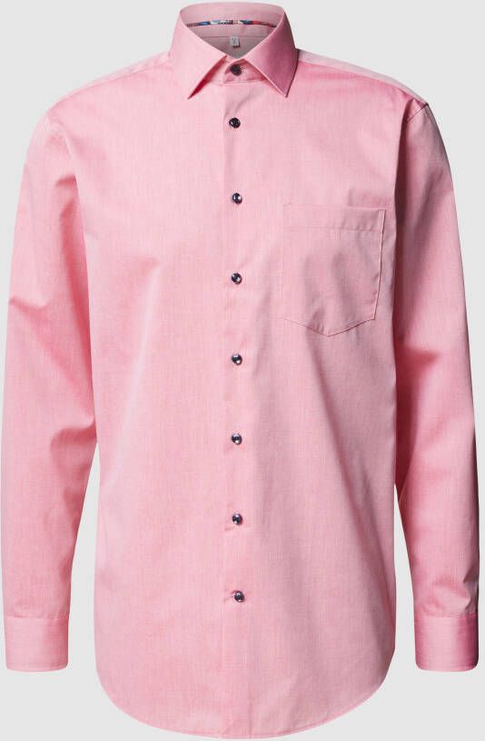 Seidensticker business overhemd Regular normale fit roze effen katoen