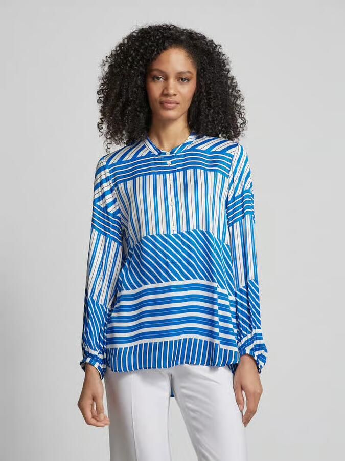 Seidensticker Klassieke blouse Zwarte roos Tunika met geplaatste strepen - Foto 2