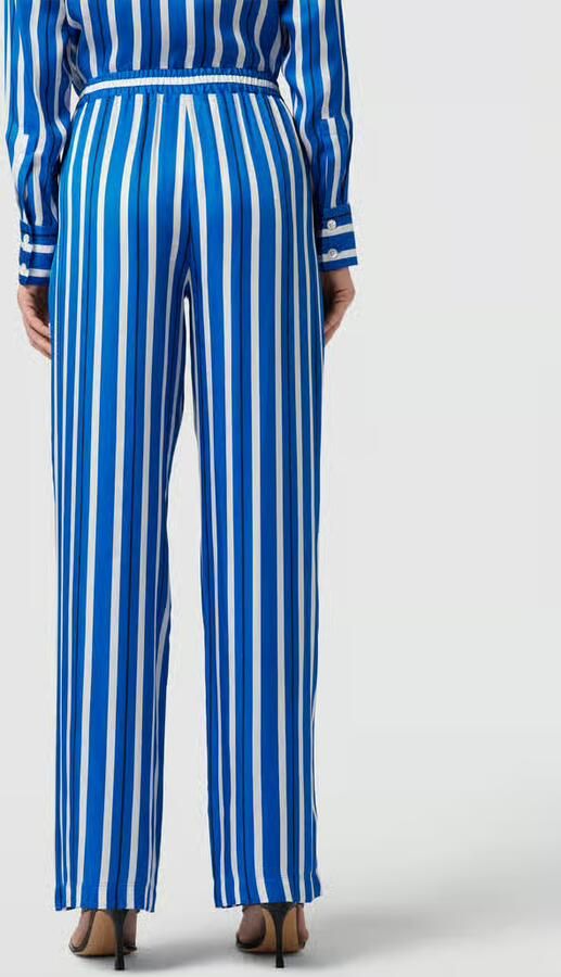 Seidensticker Flared stoffen broek met streepmotief