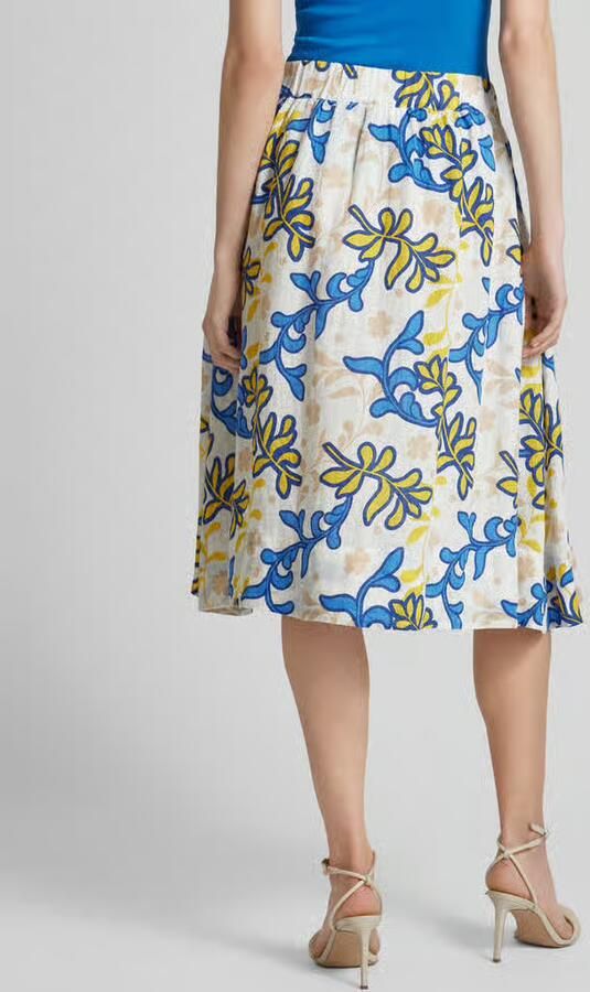 Seidensticker Linnen rok met all-over print model 'Washer!'