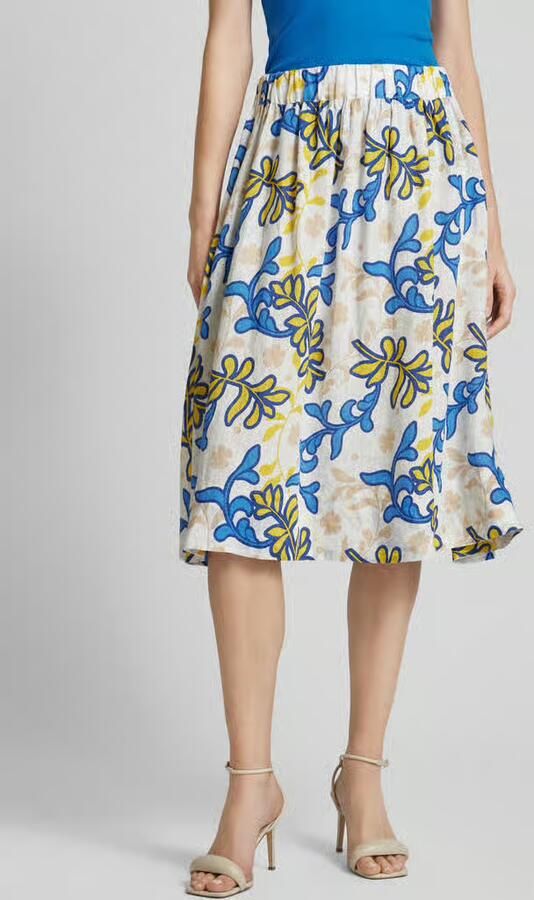 Seidensticker Linnen rok met all-over print model 'Washer!' - Foto 2