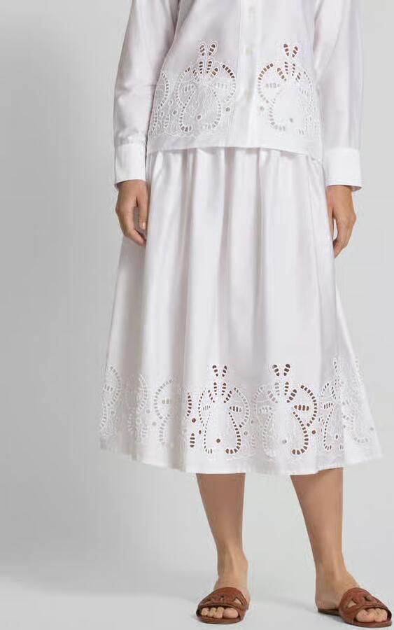 Seidensticker Midirok met broderie anglaise - Foto 2