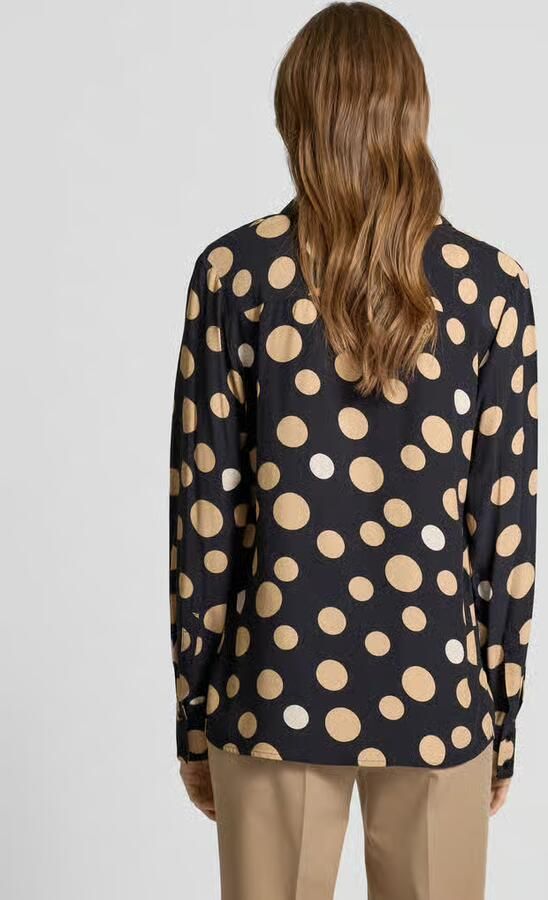 Seidensticker Overhemdblouse Zwarte roos Lange mouwen kraag print - Foto 8