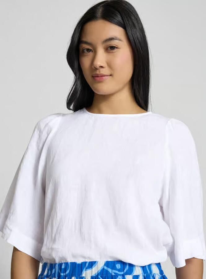 Seidensticker Shirtblouse Zwarte roos Korte mouwen ronde hals uni - Foto 2