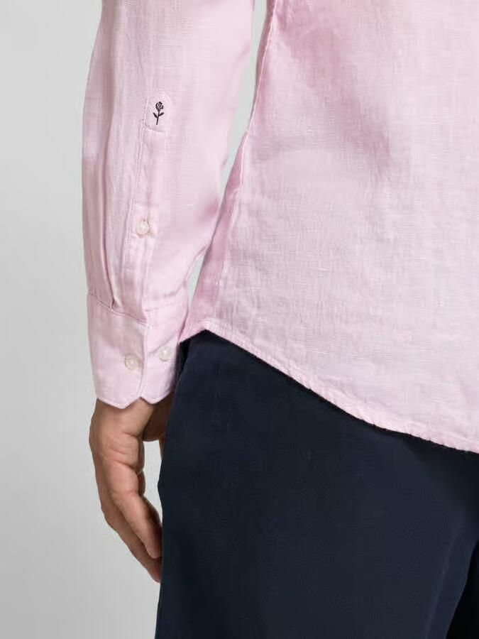 Seidensticker regular fit zakelijk hemd van linnen met kentkraag