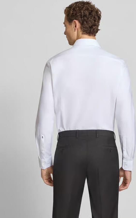 Seidensticker slim fit zakelijk hemd met kentkraag van fijne twill - Foto 3