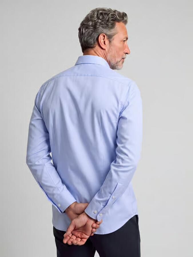 Seidensticker slim fit zakelijk hemd met kentkraag van fijne twill - Foto 2