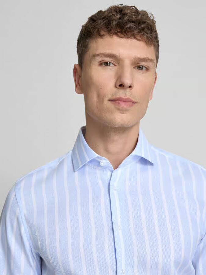 Seidensticker slim fit zakelijk hemd van katoen met kentkraag