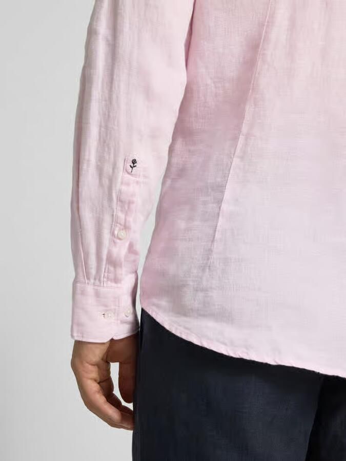Seidensticker slim fit zakelijk hemd van linnen met kentkraag