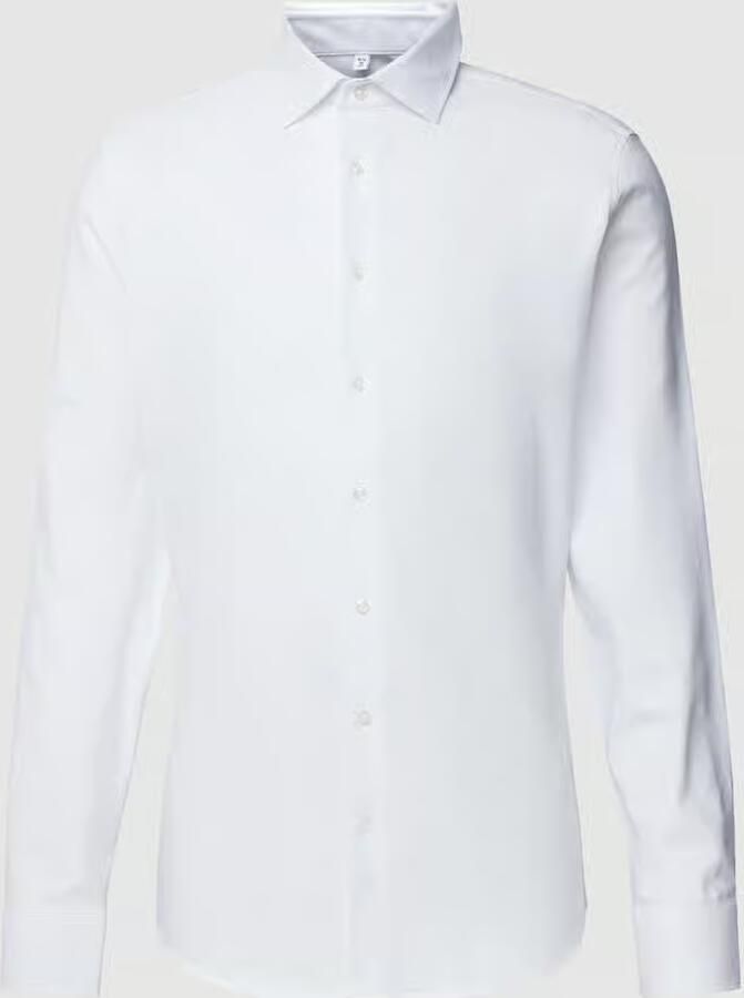 Seidensticker Slim fit zakelijk overhemd met kentkraag van fijn twill