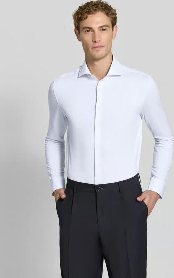 Seidensticker Slim fit zakelijk overhemd met structuurpatroon - Foto 3