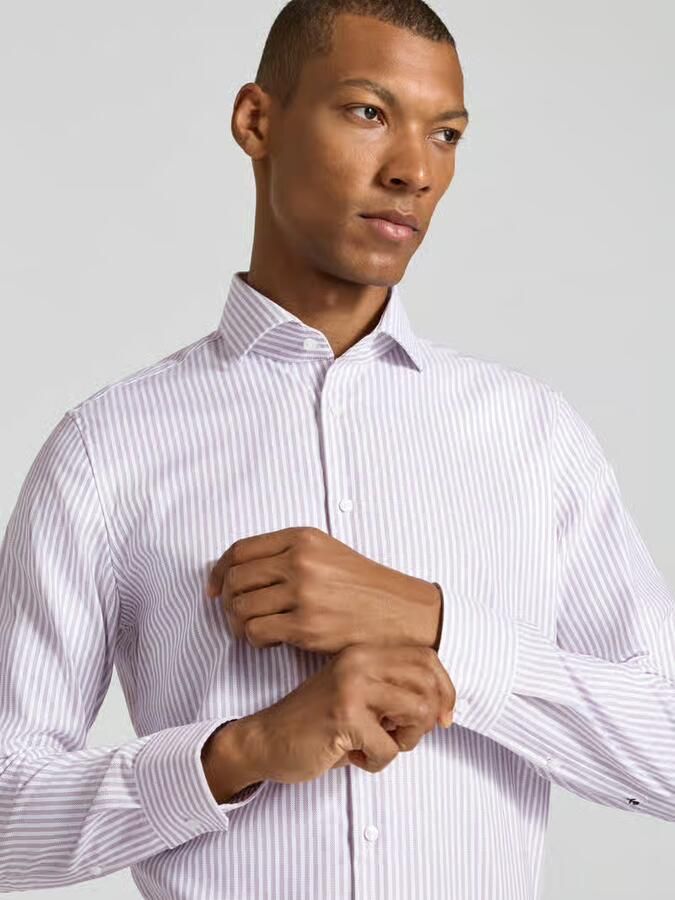 Seidensticker slim fit zakelijk overhemd van 100% katoen model 'Spread Kent' - Foto 2