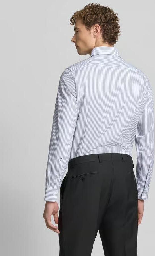Seidensticker slim fit zakelijk overhemd van 100% katoen model 'Spread Kent' - Foto 2