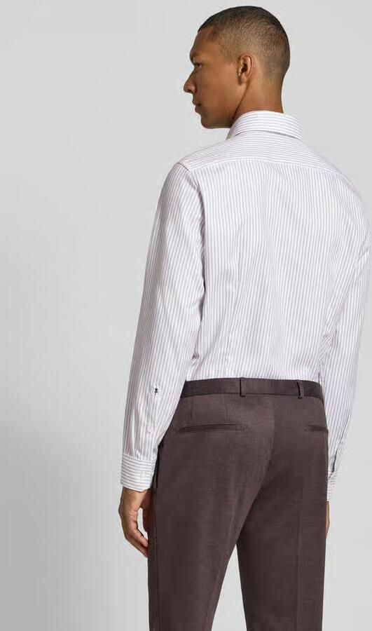 Seidensticker slim fit zakelijk overhemd van 100% katoen model 'Spread Kent' - Foto 3