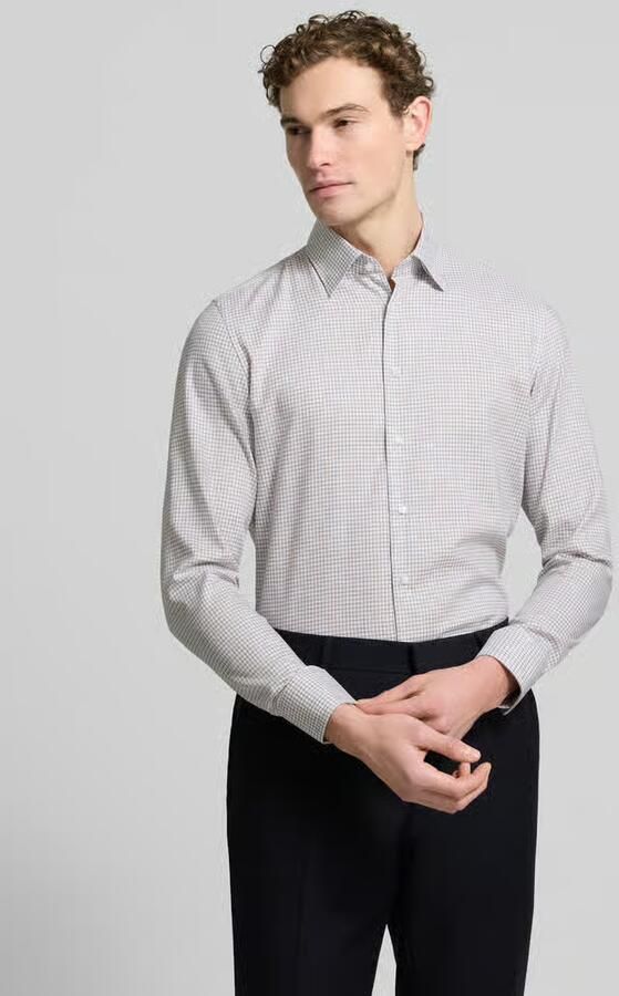 Seidensticker Slim fit zakelijk overhemd van katoen met button-downkraag - Foto 4