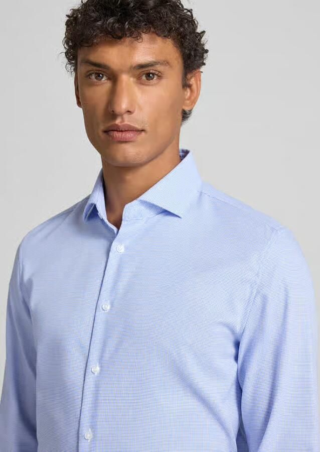 Seidensticker Slim fit zakelijk overhemd van katoen met kentkraag - Foto 2