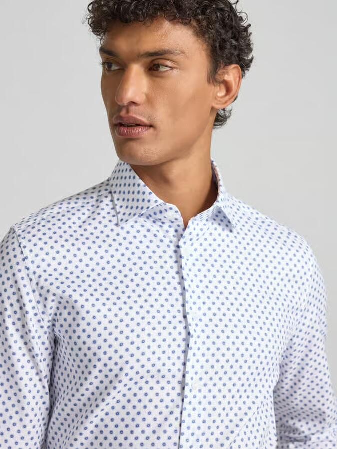 Seidensticker Slim fit zakelijk overhemd van katoen met kentkraag - Foto 2