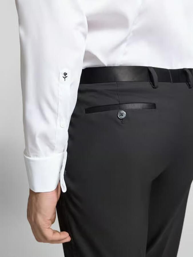 Seidensticker Slim fit zakelijk overhemd van katoen met kentkraag - Foto 2