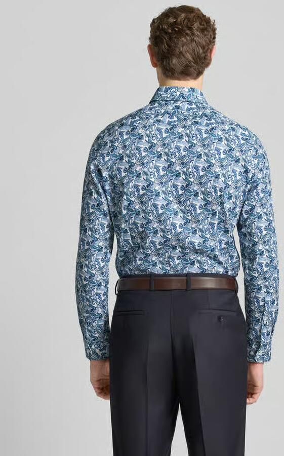 Seidensticker Slim fit zakelijk overhemd van katoen met kentkraag