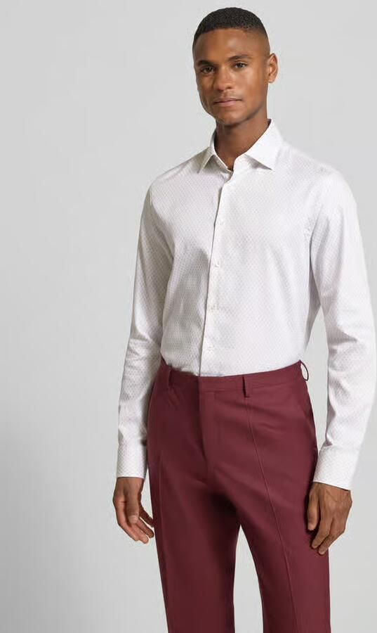 Seidensticker Slim fit zakelijk overhemd van katoen met kentkraag - Foto 2