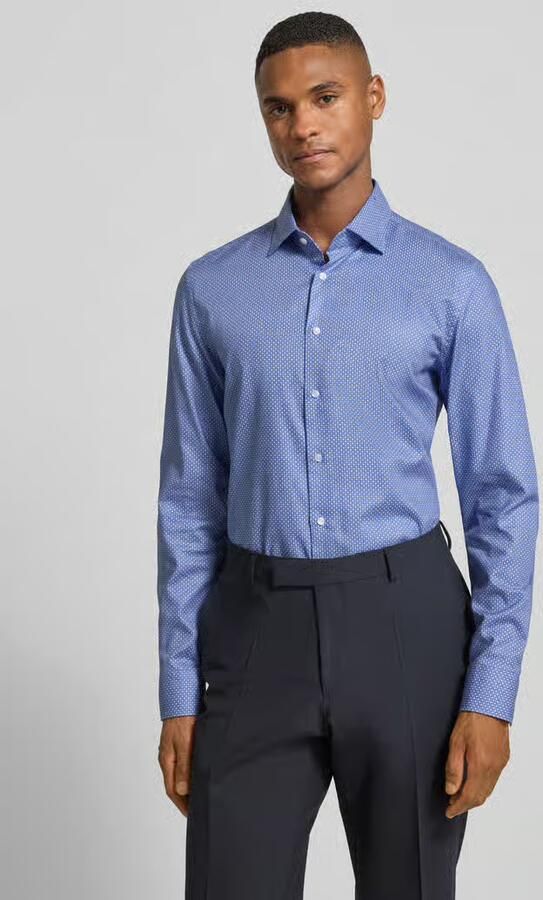 Seidensticker Slim fit zakelijk overhemd van katoen met kentkraag - Foto 2