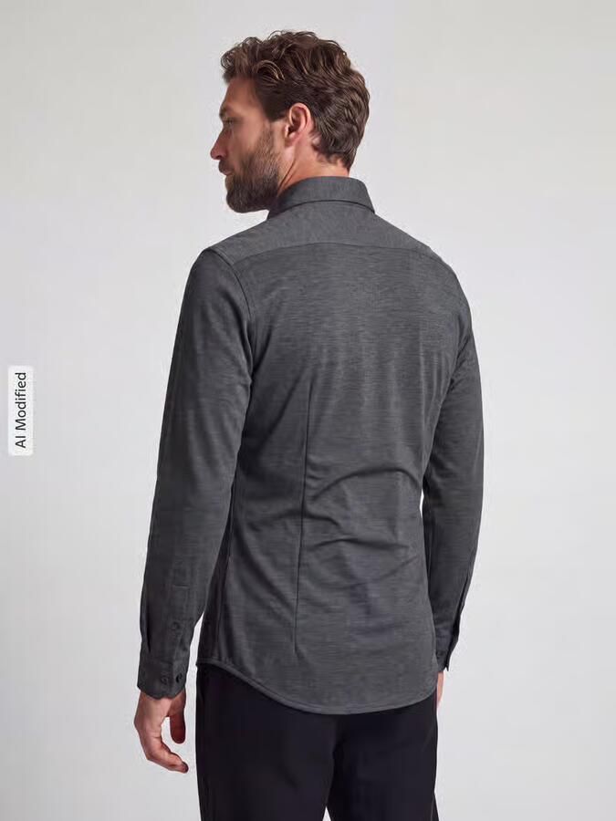 Seidensticker Slim Fit zakelijk overhemd van mix van katoen en modal model 'Light Spread Kent' - Foto 2