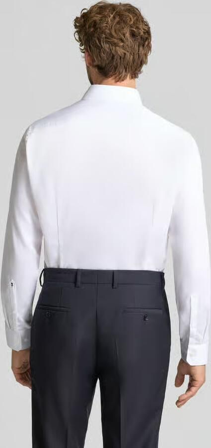 Seidensticker slim fit business overhemd met kentkraag van satijn - Foto 6