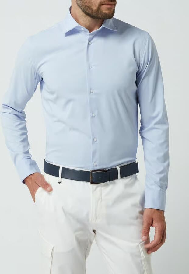 Seidensticker Slim fit zakelijk overhemd van twill vochtregulerend - Foto 2