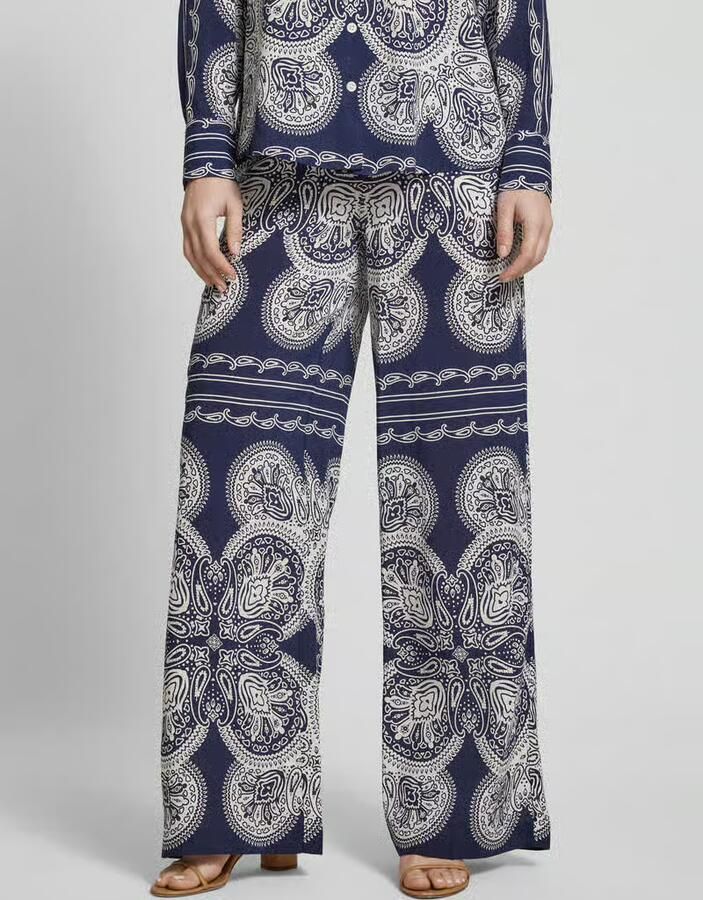 Seidensticker Wide fit stoffen broek met elastische band - Foto 2