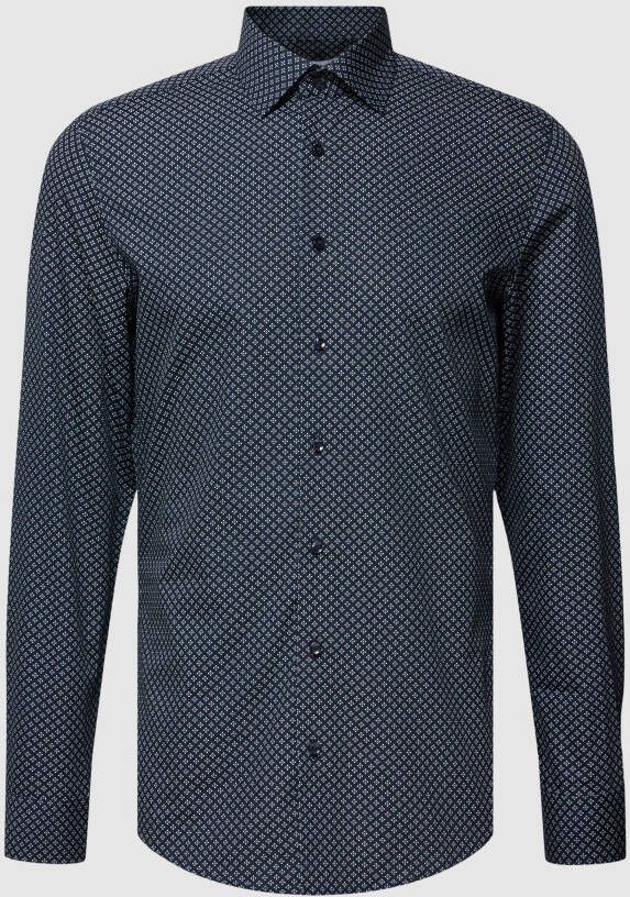 seidensticker Slim fit zakelijk overhemd met all-over motief model 'Business Kent'