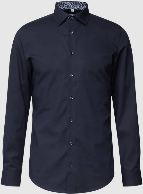 Seidensticker Businessoverhemd Slim lange mouwen kentkraag uni