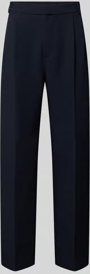SEIDENSTICKER STUDIO straight fit stoffen broek met bandplooien