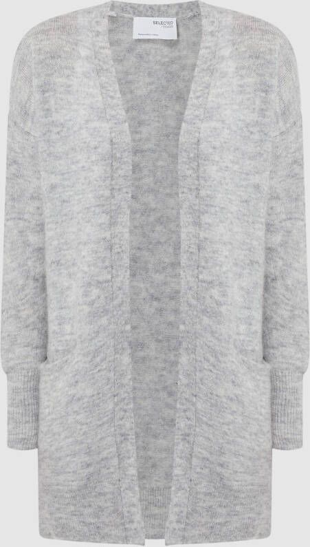 SELECTED FEMME Dames Truien & Vesten Lulu New Ls Knit Long Cardigan B Lichtgrijs