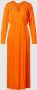 SELECTED FEMME Dames Jurken Slfabienne Satin Ankle Wrap Dress Oranje - Thumbnail 3