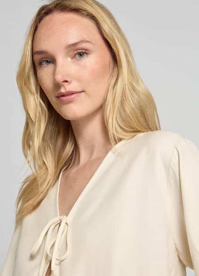 Selected Femme Blouseshirt met vetersluiting model 'NATUK' - Foto 2