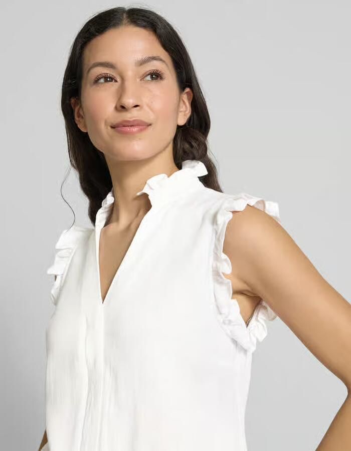 Selected Femme Blousetop van een mix van viscose en linnen model 'VIVA' - Foto 2